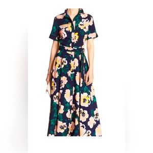 Banana Republic Floral Maxi Dress - Navy, Pink, Green
